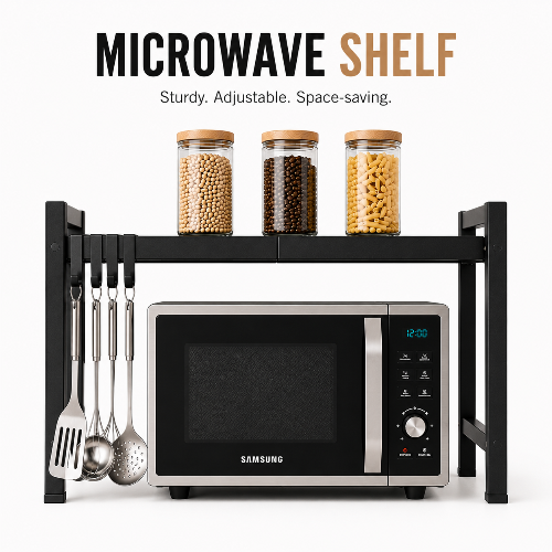 Expandable Microwave Storage Rack Shelf