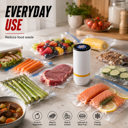 Portable Vacuum Sealer With Reusable Bags