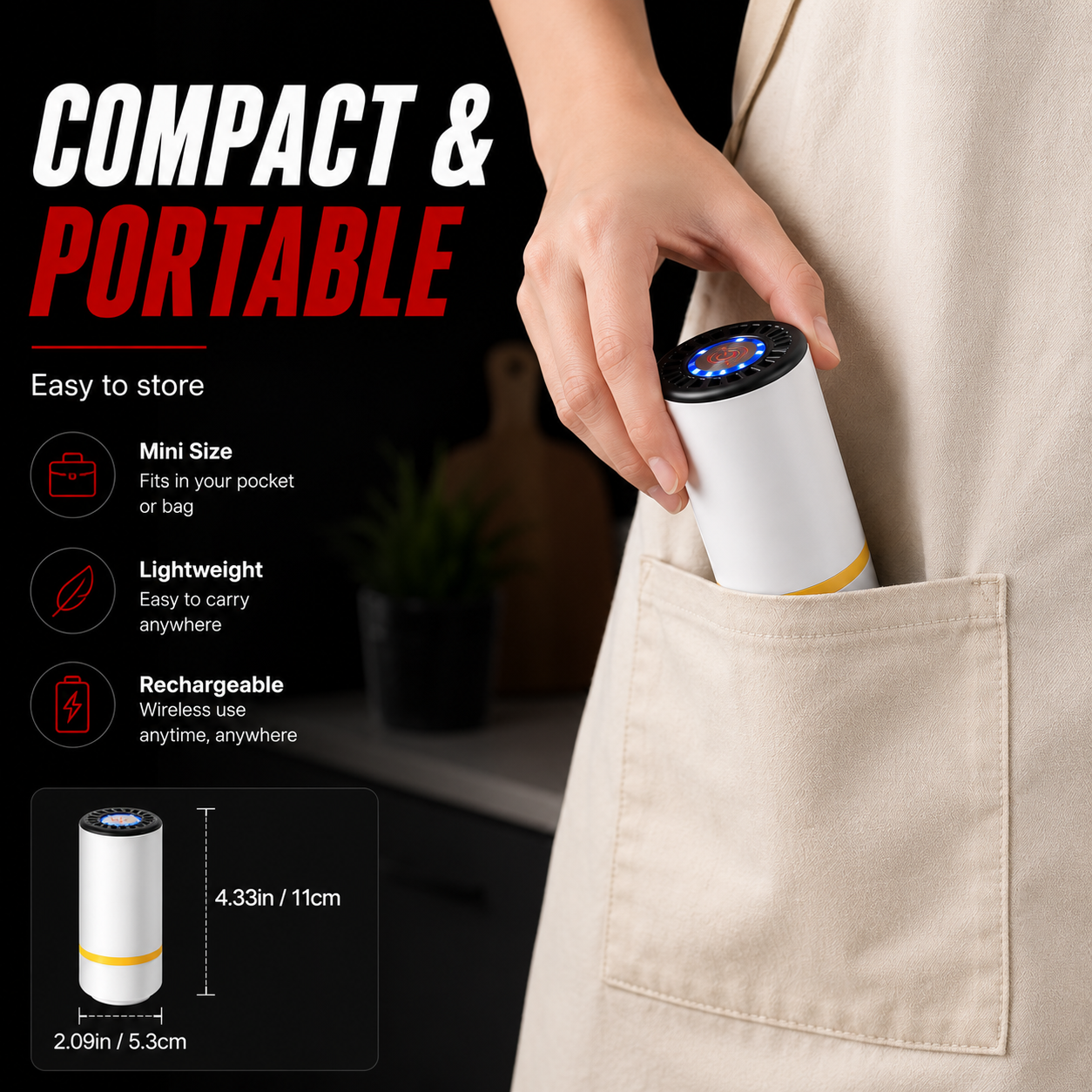 Portable Vacuum Sealer With Reusable Bags