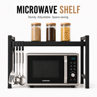 Expandable Microwave Storage Rack Shelf