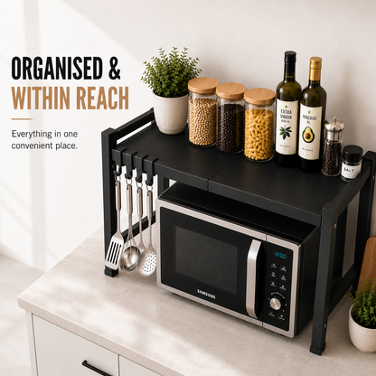 Expandable Microwave Storage Rack Shelf