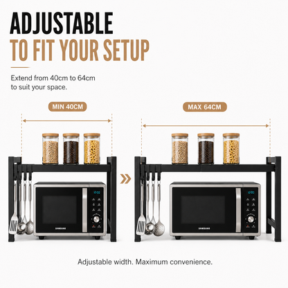 Expandable Microwave Storage Rack Shelf