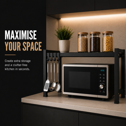 Expandable Microwave Storage Rack Shelf