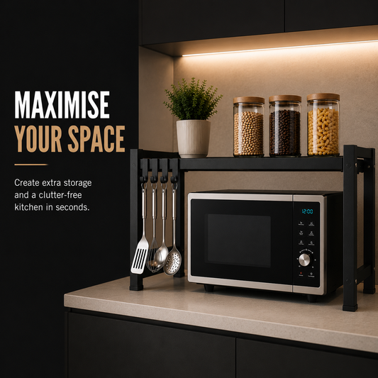 Expandable Microwave Storage Rack Shelf