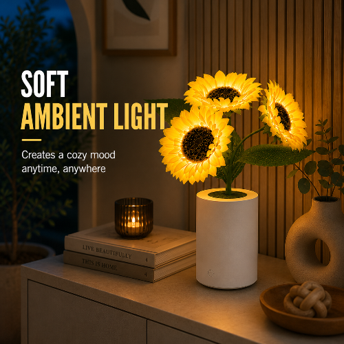 Sunflower Night Light & Mood Lamp