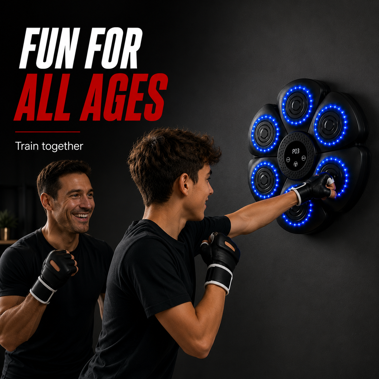 Smart Boxing Trainer With Gloves & Reaction Lights
