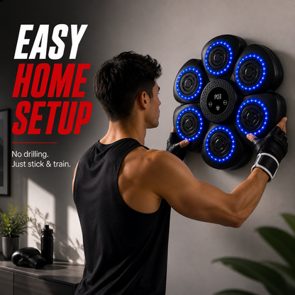 Smart Boxing Trainer With Gloves & Reaction Lights